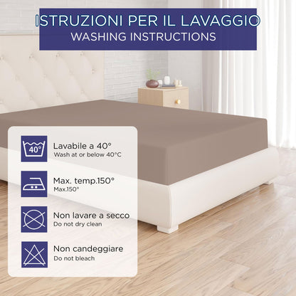Fitted single jersey sheet solid color 6861