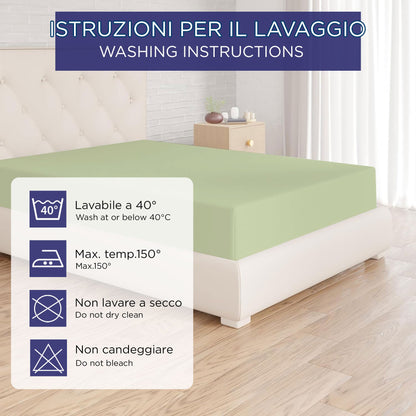 Fitted single jersey sheet solid color 6861