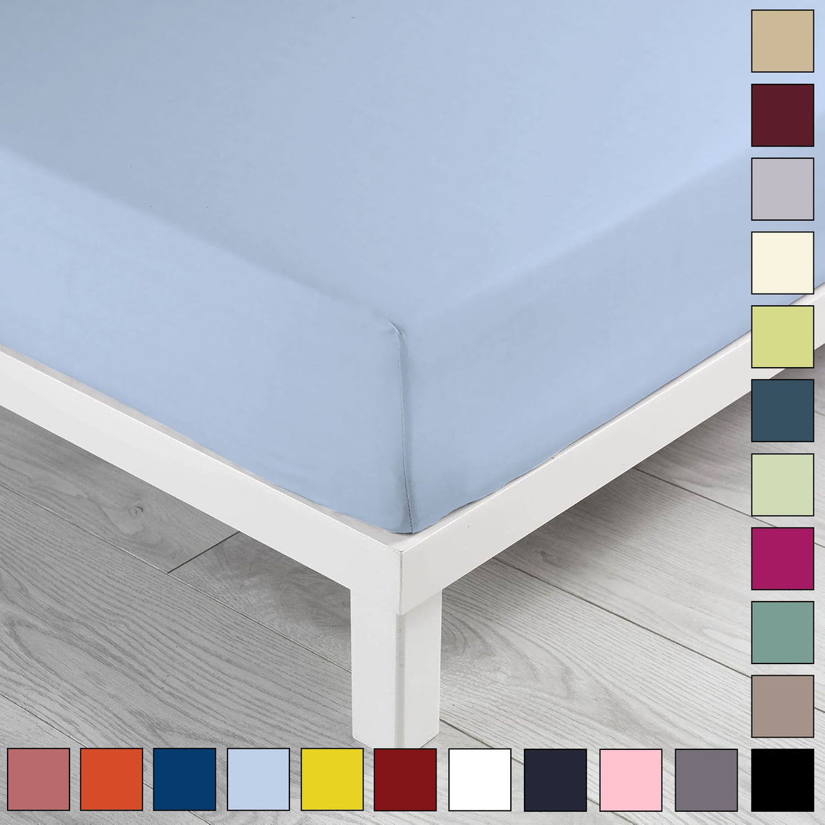 Fitted single jersey sheet solid color 6861