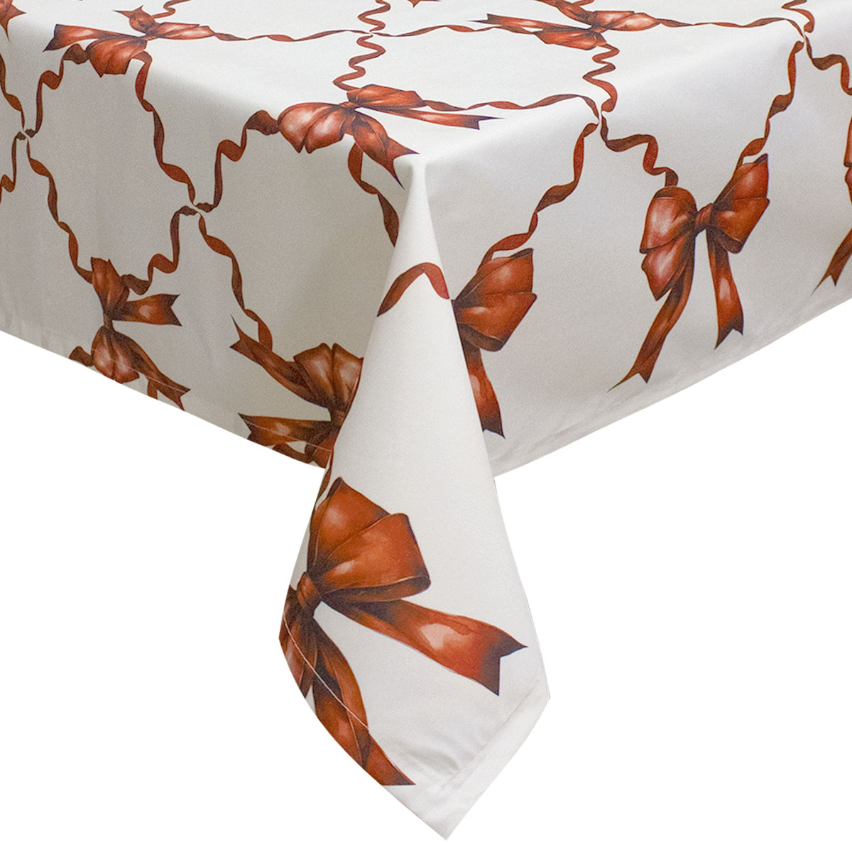 Christmas Tablecloth, Stain-Resistant, 18-Seater, Christmas Bow, Waterproof, No-Iron 6909