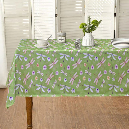 Stain-resistant waterproof tablecloth x24 Dragonfly print 140x450 6922
