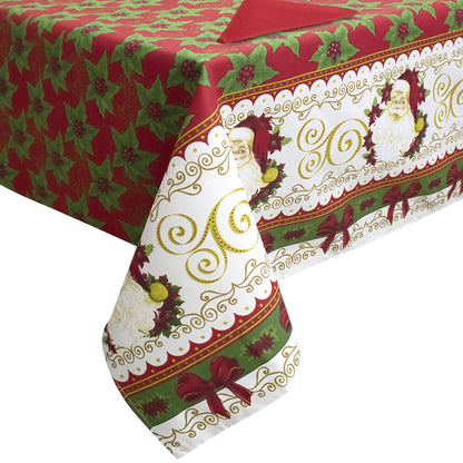 Christmas Tablecloth Table Service + Napkins Christmas Various Sizes 6979