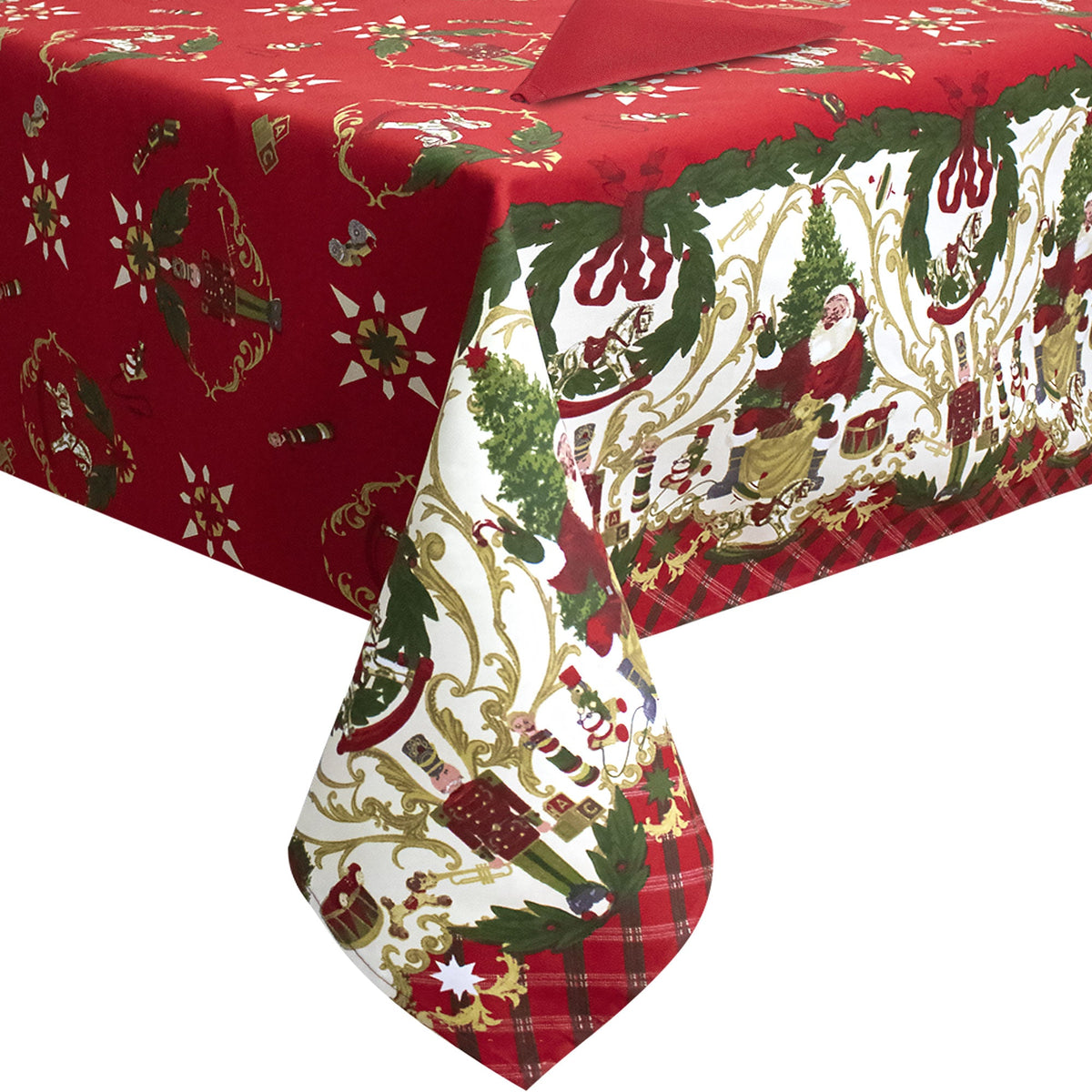 Christmas Tablecloth Table Service + Napkins Christmas Various Sizes 6979