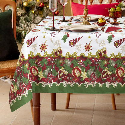 Christmas Tablecloth Table Service + Napkins Christmas Various Sizes 6979
