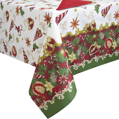 Christmas Tablecloth Table Service + Napkins Christmas Various Sizes 6979