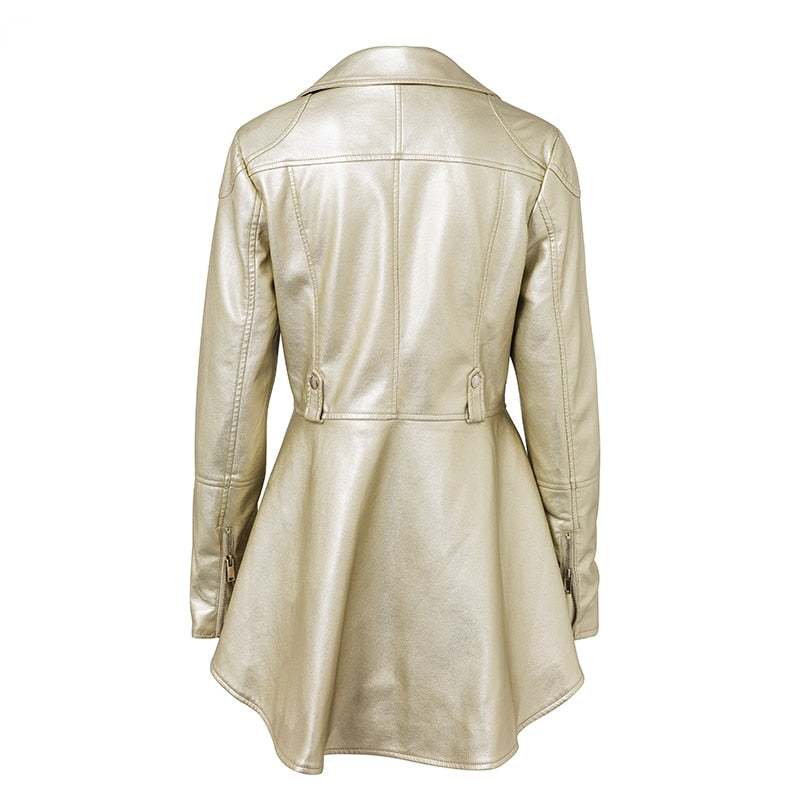 Giubbotto pelle PU autunnale donna giacca femminile