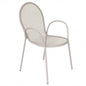 Sheffield stackable steel armchair with armrests