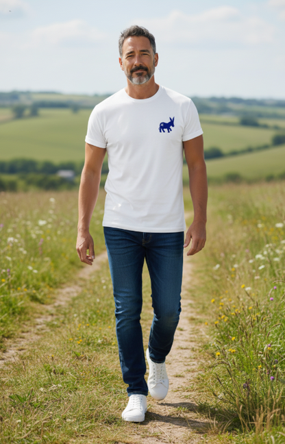 T-shirt Classic Logo Uomo White/Navy