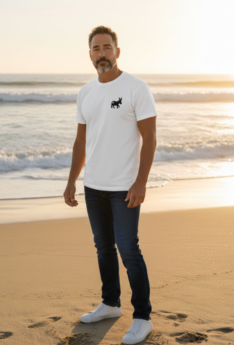 T-shirt Classic Logo Uomo White/Black