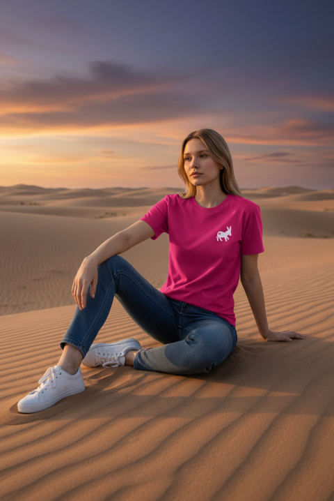 T-shirt Classic Logo Donna Electric Magenta