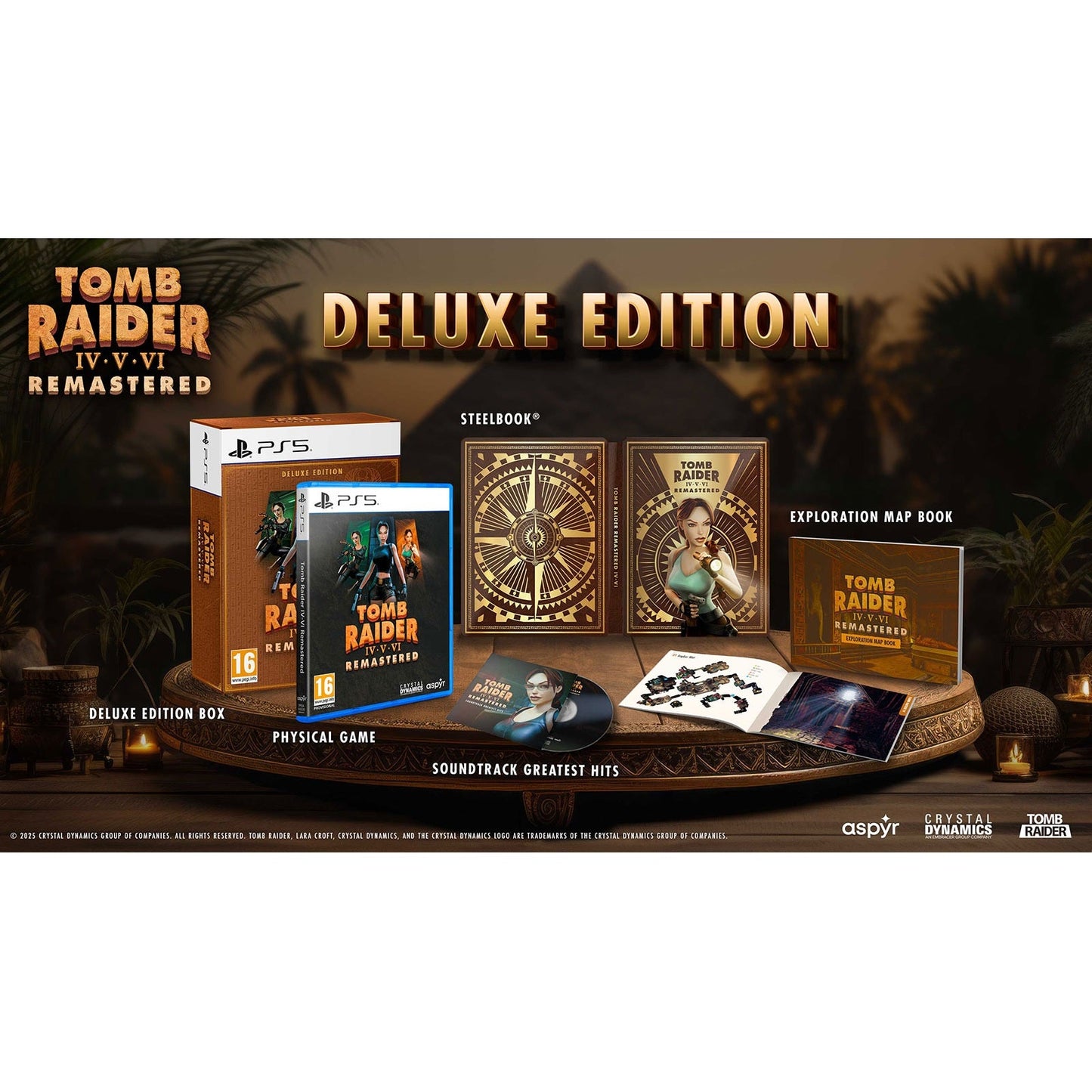 Tomb Raider IV-V-VI Remastered Lara Croft - Deluxe Edition PS5 ITA Neu