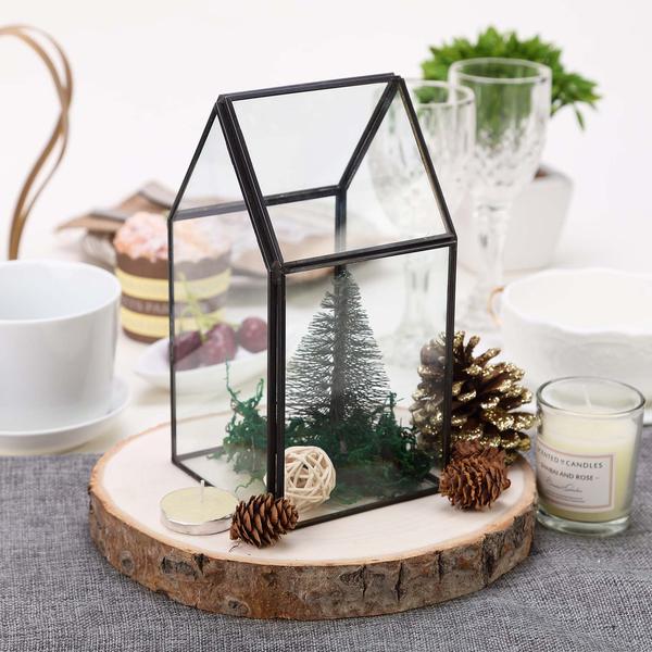 Holzsockel Stamm Tischdekoration Tafelaufsatz Etagere Shabby-Weihnachten 26cm