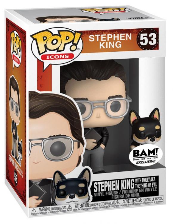 Funko Pop Icon 53 - Stephen King With Molly Vinyl Actionfigur Statuette