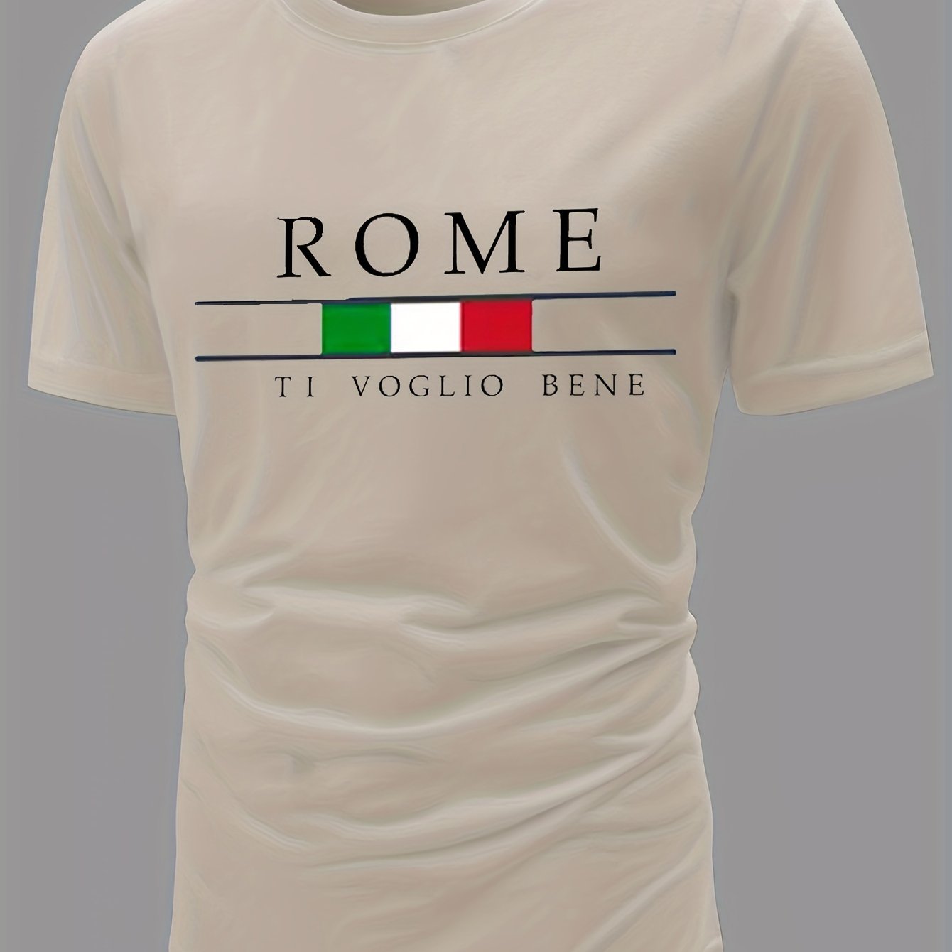 ROME Maglietta Stampata Da Uomo Per L'estate All'aperto, Eleganti Top A Girocollo Da Uomo, Regalo Per Uomini