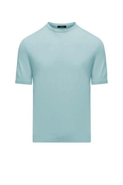 Bomboogie maglia in cotone girocollo MM7015TKTP2 23 celeste