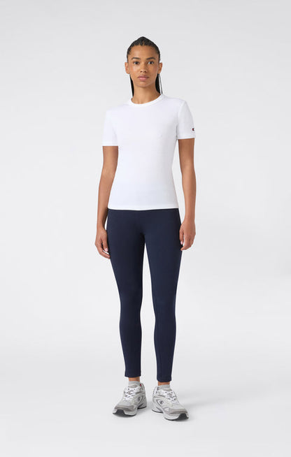Champion Leggings Icons Felpato Interno 117567-BS501 Blu Donna - Pantalone Sportivo