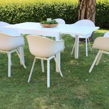 Tavolo Hawaii allungabile in alluminio - 90/180 x 90