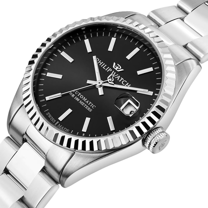 Philip Watch Caribe Automatic Schwarz 39mm