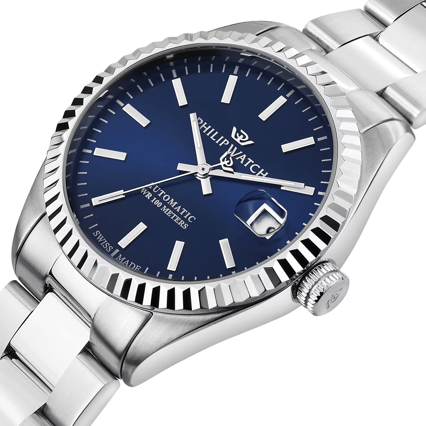 Philip Watch Caribe Automatico Blu datejust