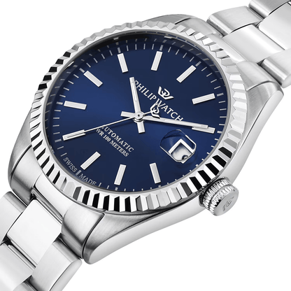 Philip Watch Caribe Automatico Blu datejust