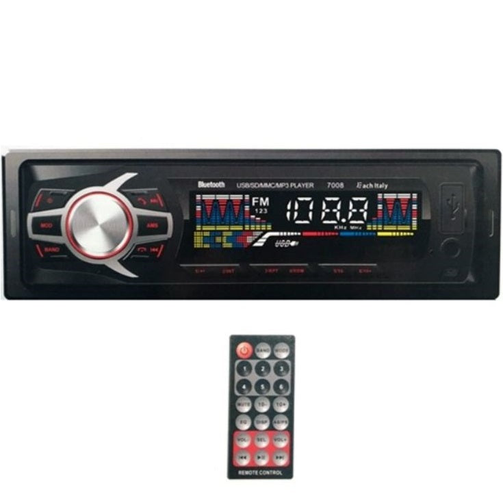 Autoradio 1 DIN Abnehmbares Bedienteil Bluetooth FM USB AUX SD 60W X4