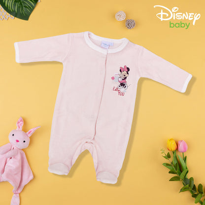 Disney Minnie Mouse baby footie pajamas for girls, in chenille 7017