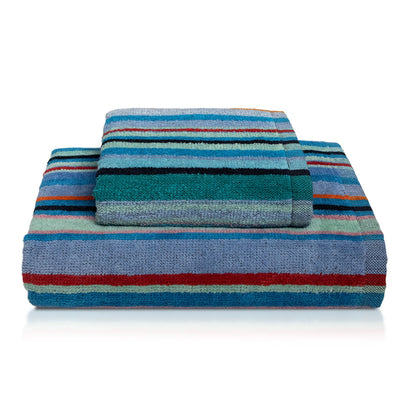 Chenille and Velvet Terry Towel Set 1+1 (Face and Guest) 7033