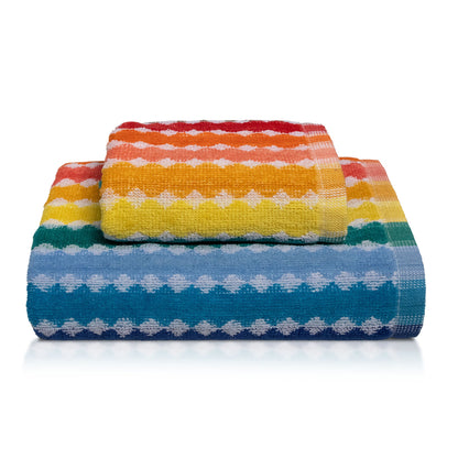 Chenille and Velvet Terry Towel Set 1+1 (Face and Guest) 7033