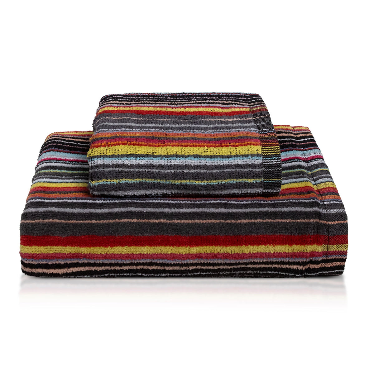 Chenille and Velvet Terry Towel Set 1+1 (Face and Guest) 7033