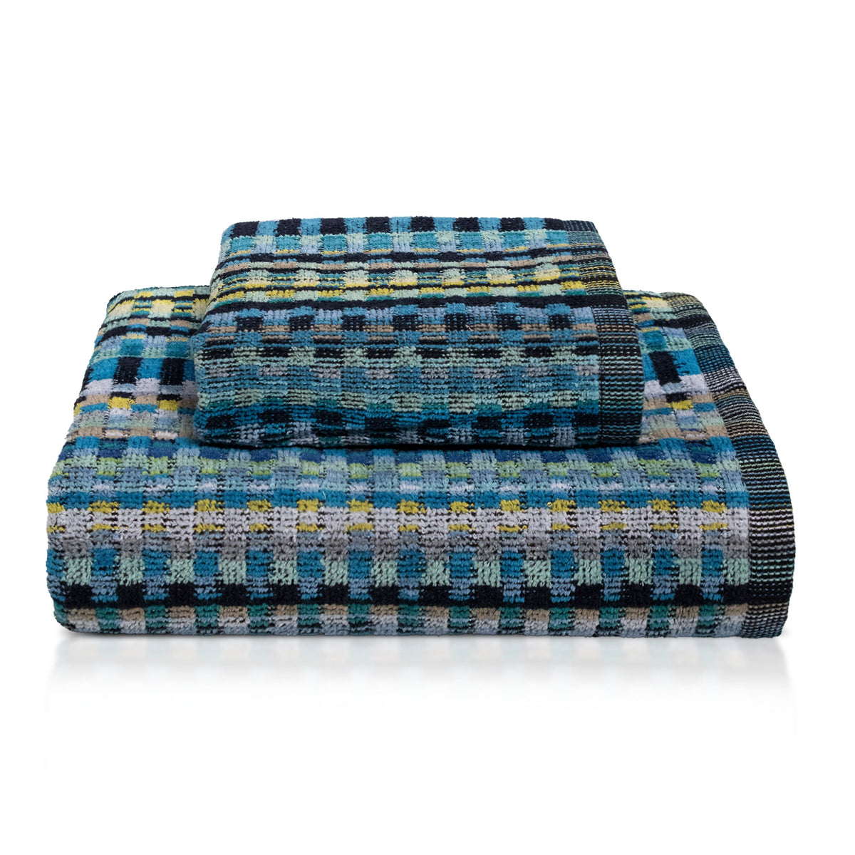Chenille and Velvet Terry Towel Set 1+1 (Face and Guest) 7033