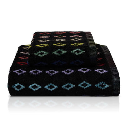 Chenille and Velvet Terry Towel Set 1+1 (Face and Guest) 7033