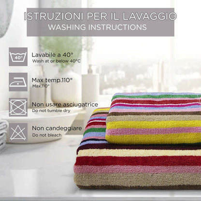 Chenille and Velvet Terry Towel Set 1+1 (Face and Guest) 7033