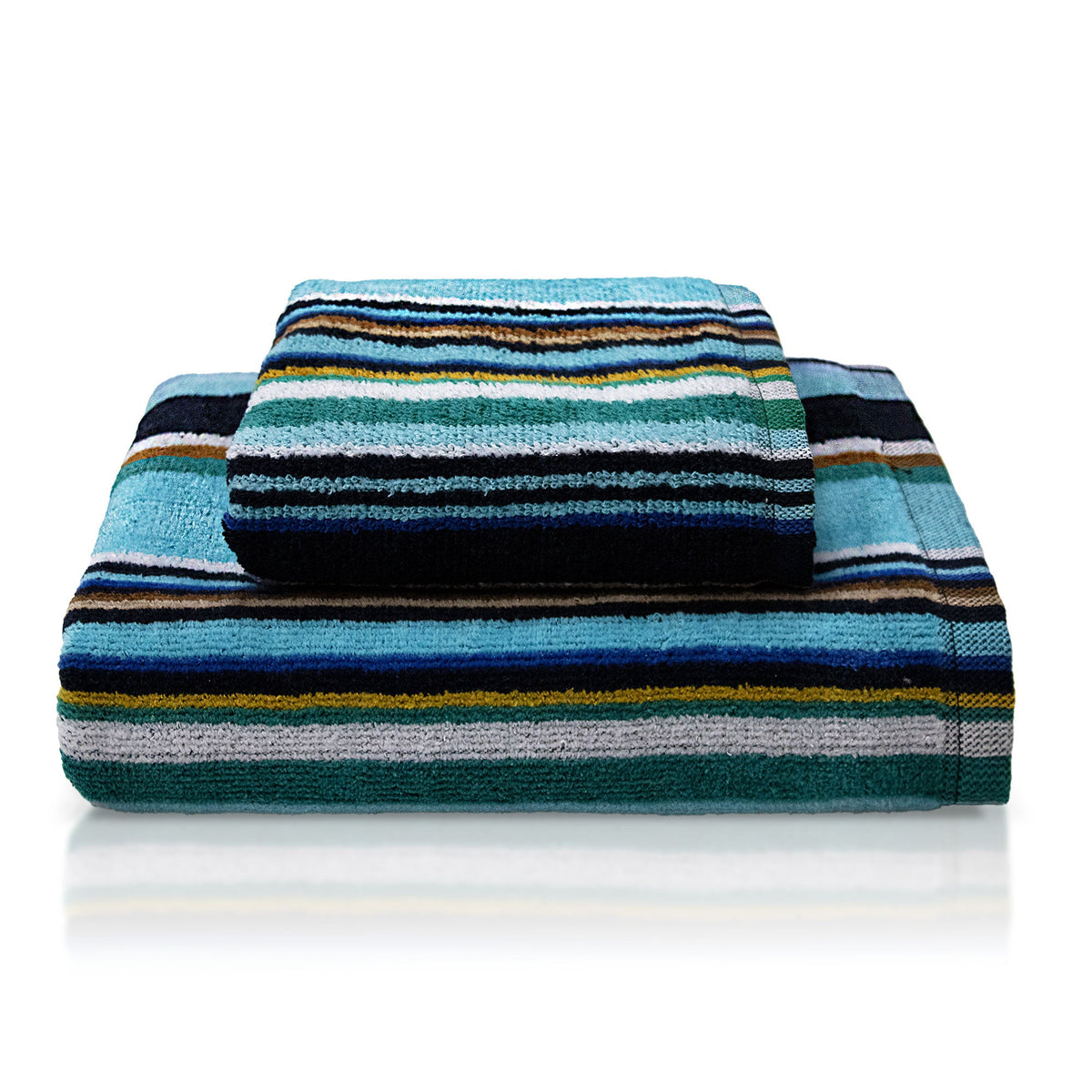 Chenille and Velvet Terry Towel Set 1+1 (Face and Guest) 7033