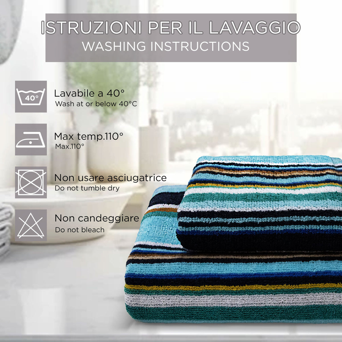 Chenille and Velvet Terry Towel Set 1+1 (Face and Guest) 7033