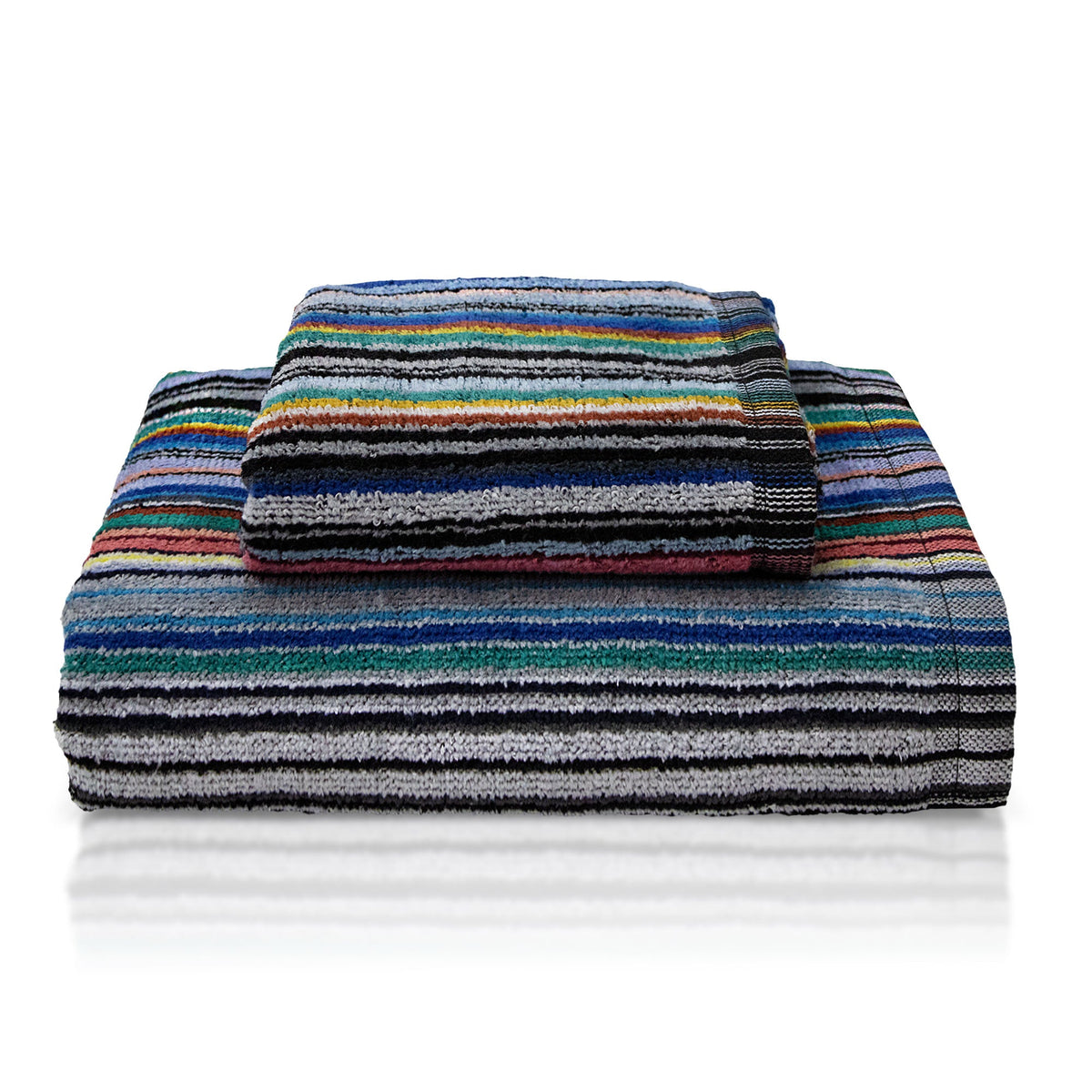 Chenille and Velvet Terry Towel Set 1+1 (Face and Guest) 7033