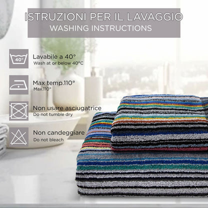 Chenille and Velvet Terry Towel Set 1+1 (Face and Guest) 7033