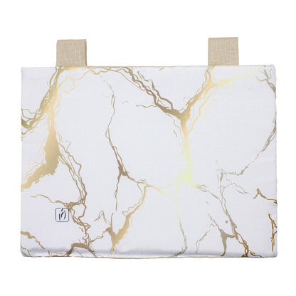 Padded kitchen oven cover, marble effect digital print, marbled 7043