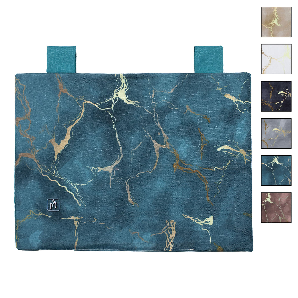 Padded kitchen oven cover, marble effect digital print, marbled 7043