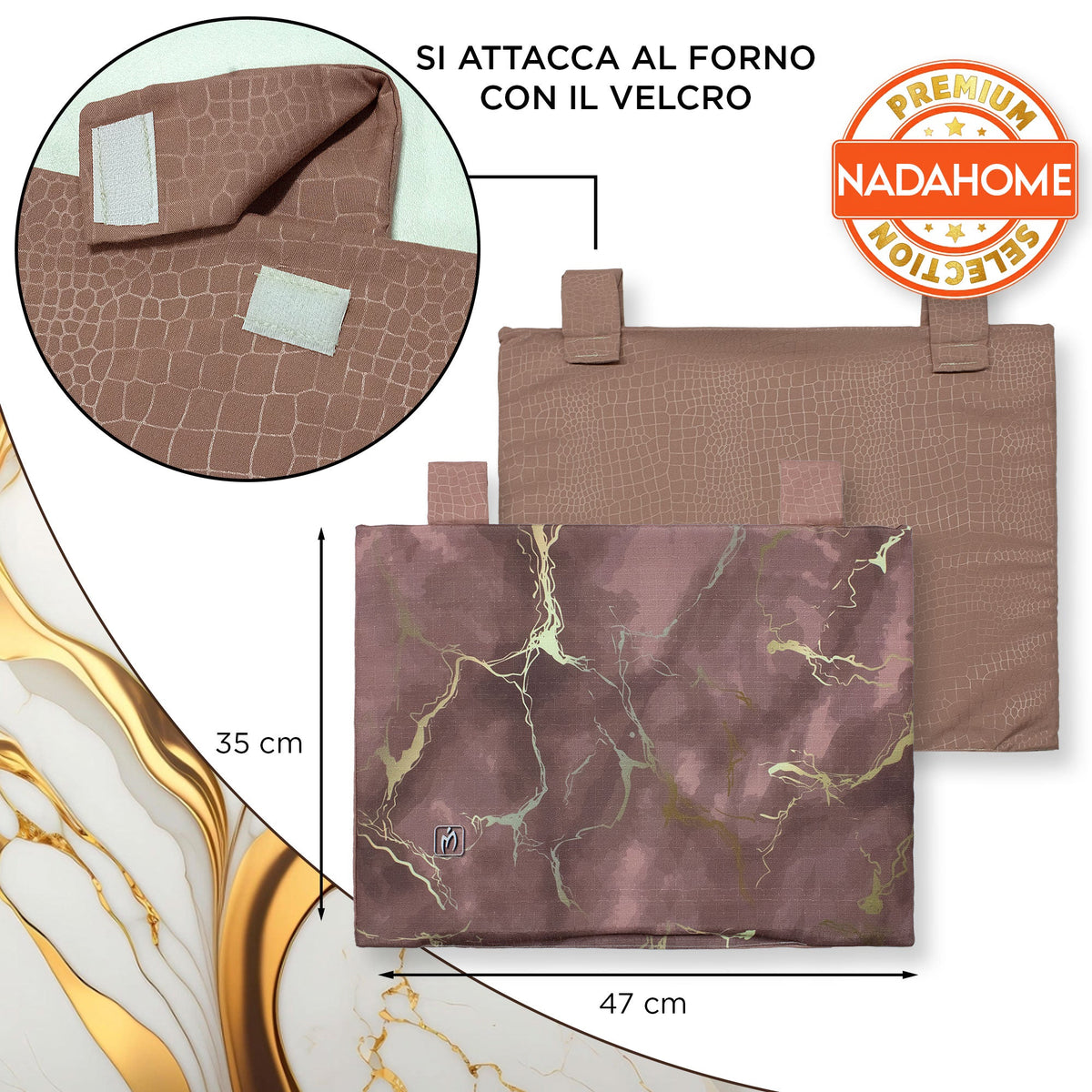 Set Copriforno e Coprifornelli cucina imbottiti effetto marmo marmorizzato 7046