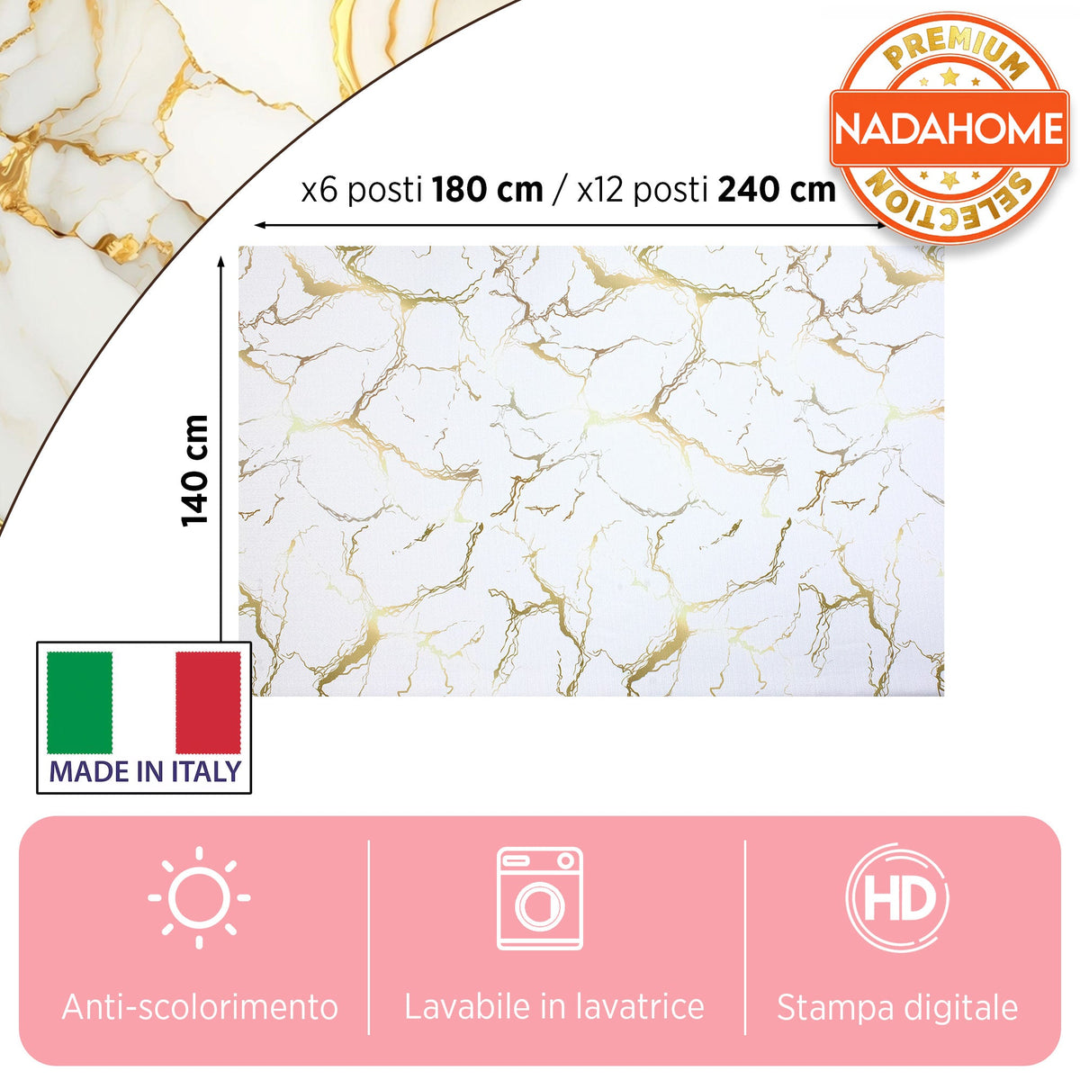 Marble effect digital print tablecloth marbled modern various sizes 7070