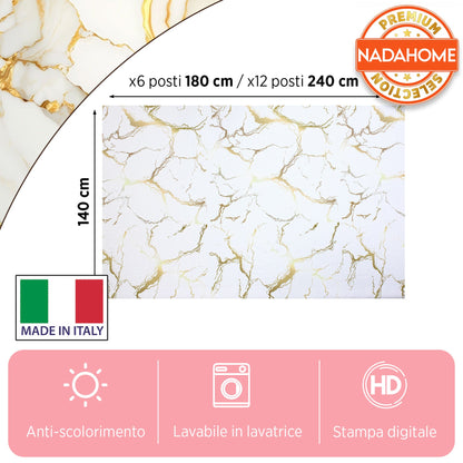 Marble effect digital print tablecloth marbled modern various sizes 7070