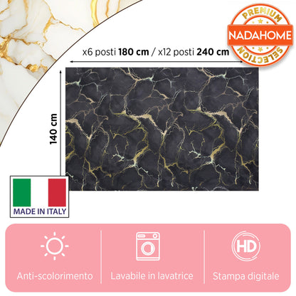 Marble effect digital print tablecloth marbled modern various sizes 7070