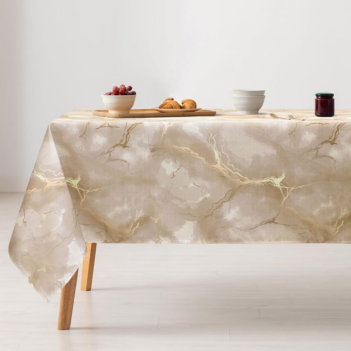 Marble effect digital print tablecloth marbled modern various sizes 7070