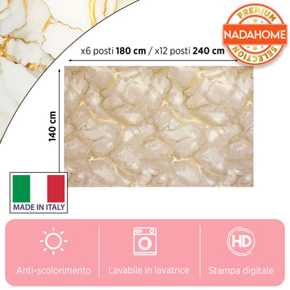 Marble effect digital print tablecloth marbled modern various sizes 7070