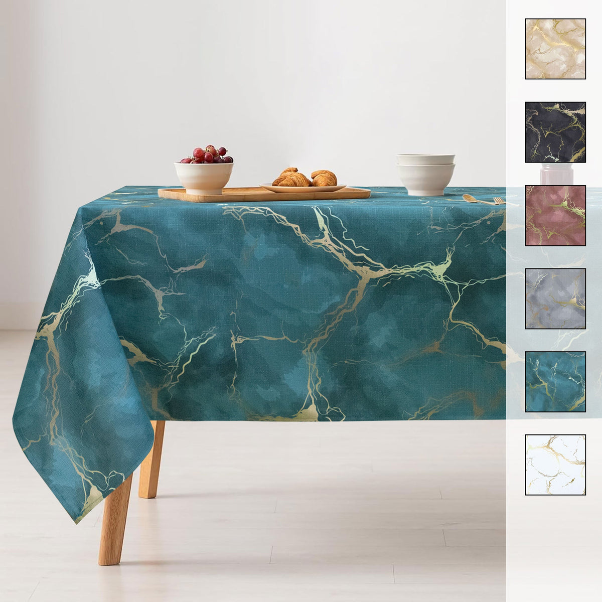 Marble effect digital print tablecloth marbled modern various sizes 7070