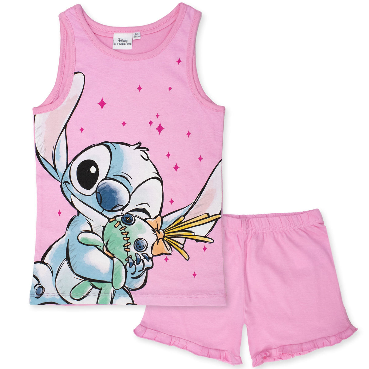 Pigiama Bambina Disney Lilo e Stitch in Cotone Leggero corto con canotta 7078