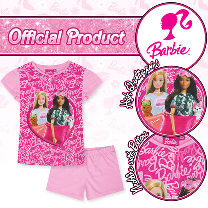 Pigiama per Bambina Barbie estivo in Cotone Leggero corto 7079