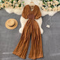 Women's Summer Jumpsuit, V-Neck, Slim High Waist, Wide Leg Jumpsuit