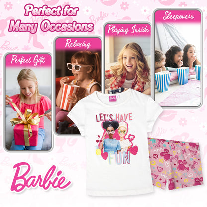 Pigiama per Bambina Barbie estivo in Cotone Leggero corto 7082