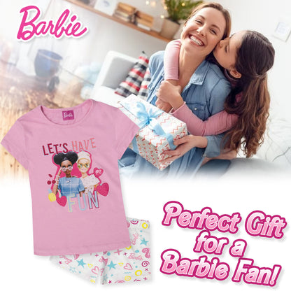 Pigiama per Bambina Barbie estivo in Cotone Leggero corto 7082